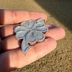 Moissanite Shamrock Pendant