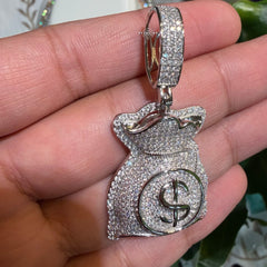 Moissanite Moneybag Pendant