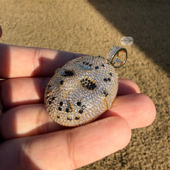 Hockey Iced Mask Out 14K Gold Plated Pendant