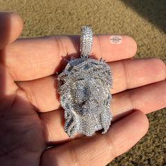 Moissanite Jesus Bustdown Pendant