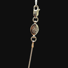 Moissanite NY Pendant VVS D 925 Sterling Silver w/ 22" Italy 925 Silver Box Chain