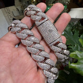 Moissanite 20mm 22" Miami Cuban Chain