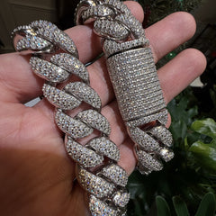 Moissanite 20mm 22" Miami Cuban Chain