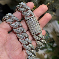 Moissanite 20mm 22" Miami Cuban Chain