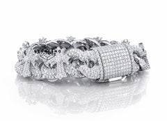 Moissanite Cross Heart Infinity Bracelet 18mm