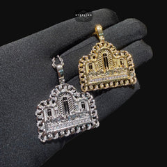 Cuban Link Style Iced Out Last Supper Pendant Necklace Gold or Silver, CZ Diamond Jesus Religious Pendant, Christian Hip Hop Jewelry