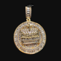Gold Baguette Iced Out Last Supper Pendant