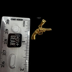 Gold Gun Charm Pendant Necklace, Stainless Steel Necklace for Men, Pistol Pendant, 14K Gold Bonded Waterproof Necklace, Gift for Him