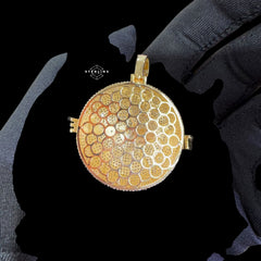 14K Gold Plated Iced Out The World Is Mine Pendant | CZ World Map Globe Hip Hop Necklace