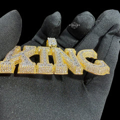 Gold KING Pendant Necklace