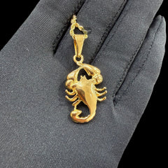 Gold Scorpion Pendant Necklace, Stainless Steel Necklace for Men, Scorpion Charm Pendant, 14K Gold Bonded Waterproof Necklace, Gift for Him