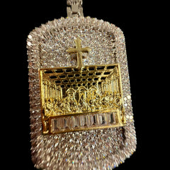 Iced Out Last Supper Dog Tag Pendant