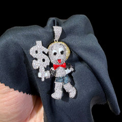 Iced Out Money Mouse Pendant