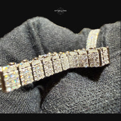 Moissanite Tennis Cross Iced Out Sides Pendant