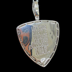 Silver King Lion Shield Pendant