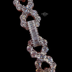 Moissanite Infinity Baguette Bracelet
