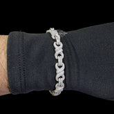 Mens Moissanite Infinity Bracelet 8.5mm 8"