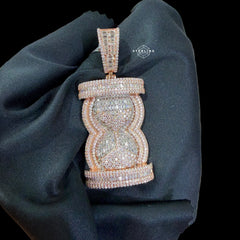 Moissanite Hour Glass Pendant Rose Gold