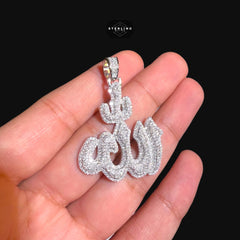 Moissanite Allah Pendant