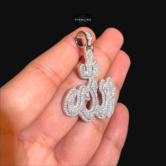 Moissanite Allah Pendant