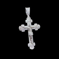 Moissanite Cross Crucifix Pendant
