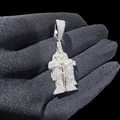 Moissanite Small Jesus Crucifix Pendant