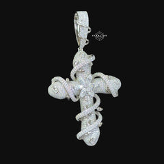 Moissanite Cross Thorns Pendant