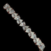 Moissanite Pear Tennis Bracelet 925 Sterling Silver Teardrop 7"