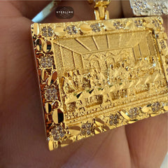 Nugget Diamond Cut Last Supper Pendant