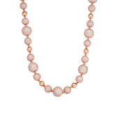 Moissanite Rose Snowball Bead Chain 22"