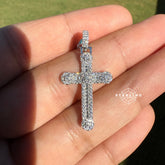 Cross Moissanite Iced Out Pendant