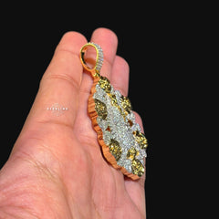 Virgin Mary Pendant - 14k Gold Plated CZ