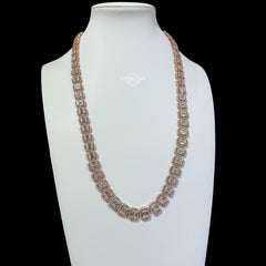 11mm Rose Gold Baguette Moissanite Tennis Chain 22 Inch