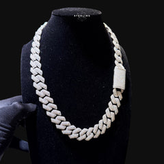 Moissanite 20mm 3D Cuban Chain