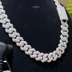 Moissanite 20mm 3D Cuban Chain