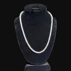 4mm Tennis Chain - 14k White Gold Plated