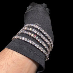 4mm Moissanite Tennis Bracelet, 925 Sterling Silver, VVS1 D Color, GRA Certified