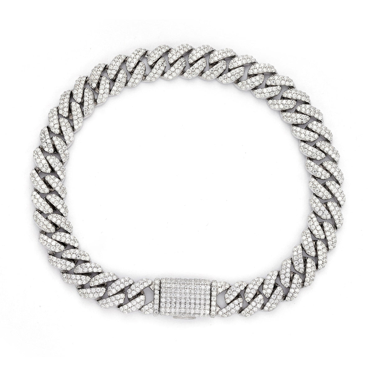 8mm Moissanite Cuban Bracelet