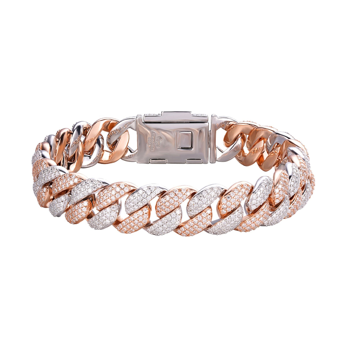 Cuban Moissanite Bracelet 12mm 8"