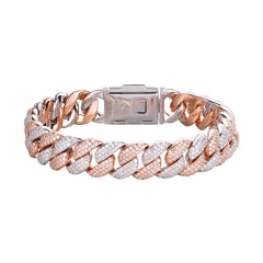 Cuban Moissanite Bracelet 12mm 8"