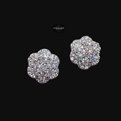 Moissanite Flower Cluster Stud Earrings 5mm