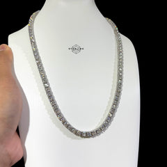 6mm Moissanite Iced Out Sides Tennis Chain 22"