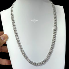 8mm Moissanite Miami Cuban Link Chain