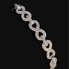 925 Sterling Silver 8mm 8" Infinity Bracelet