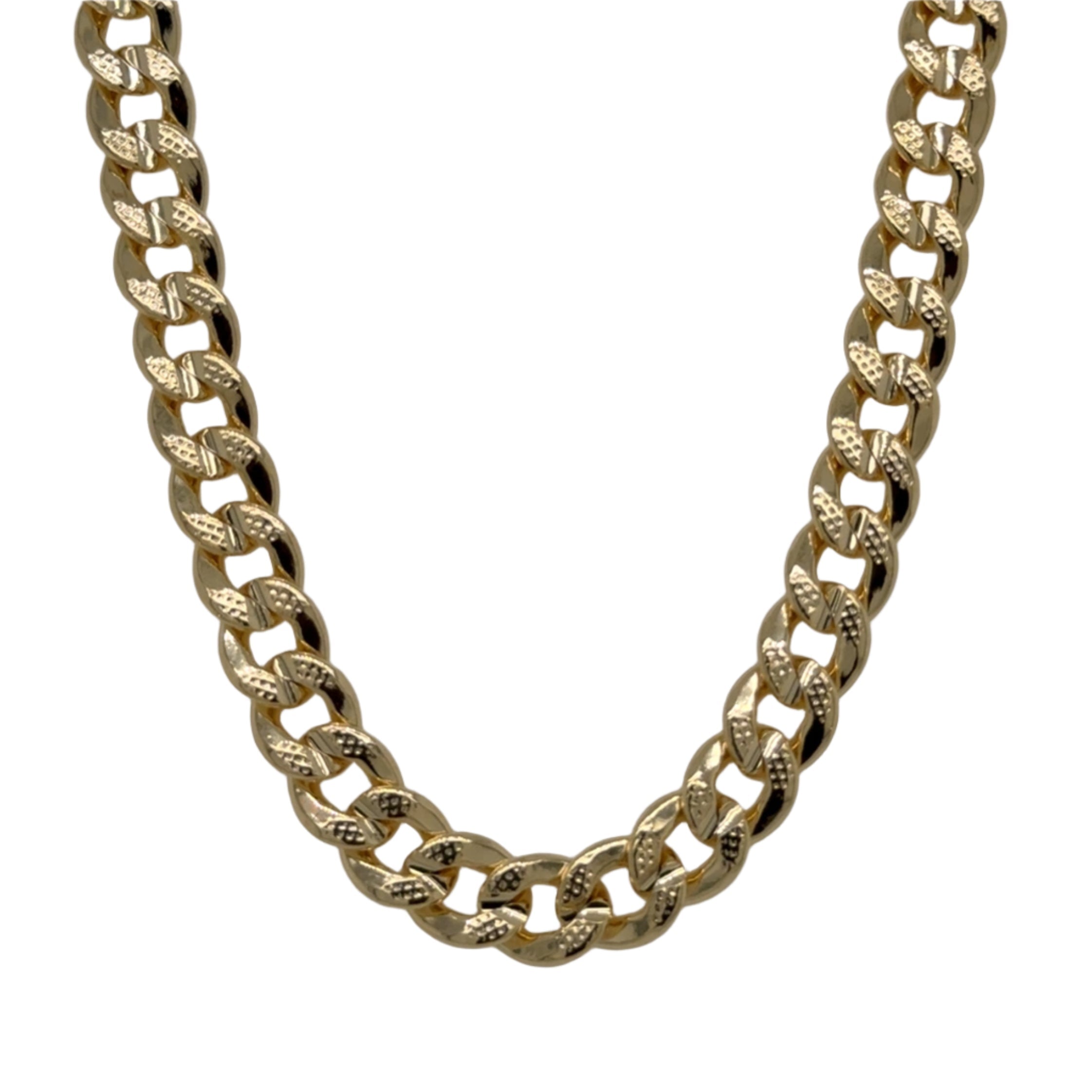Cuban Link Chain - 6mm - 14K Gold-Tone Finished Hip Hop Fashion Chain Sterling Tomorrow