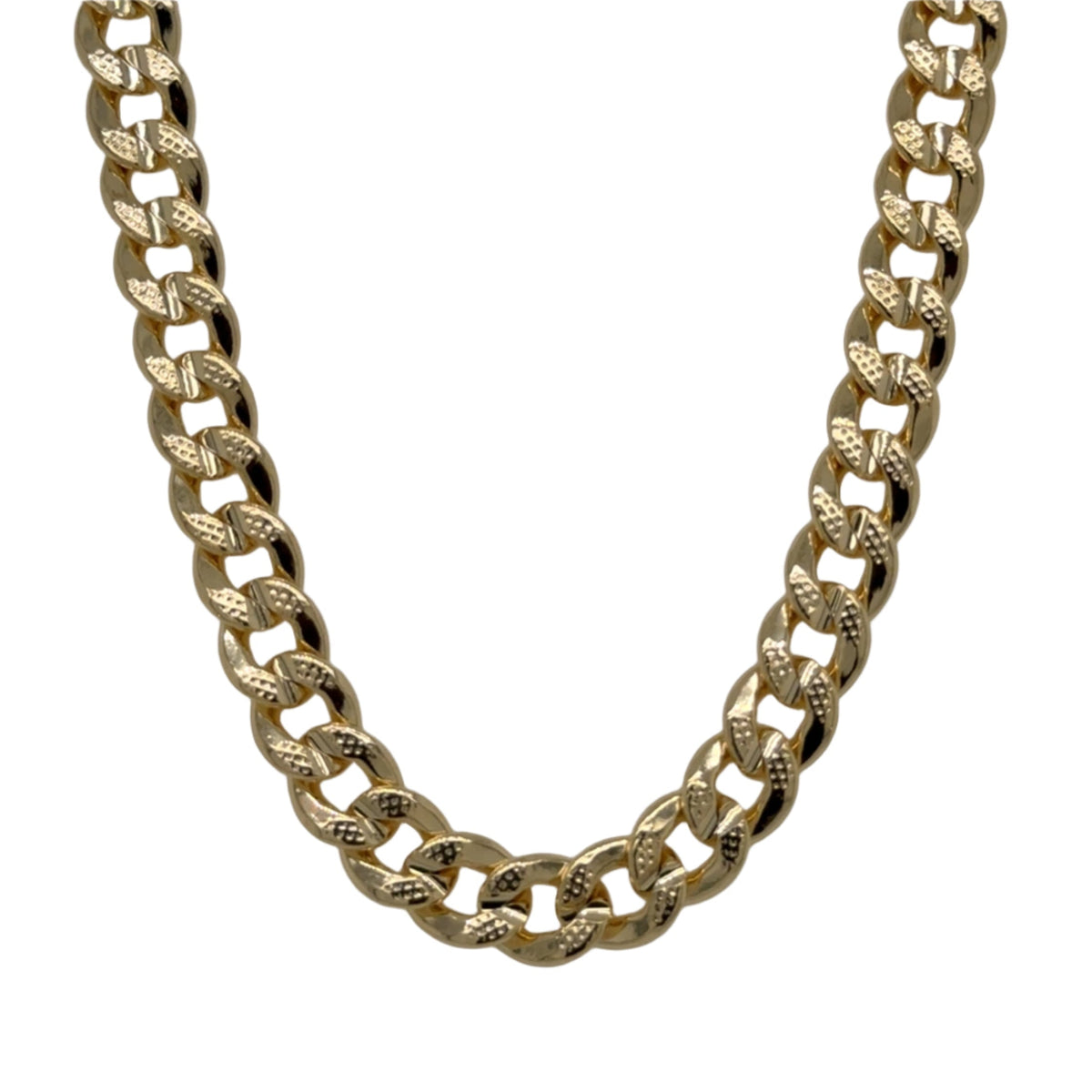 Cuban Link Chain - 6mm - 14K Gold-Tone Finished Hip Hop Fashion Chain Sterling Tomorrow