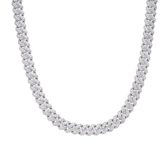 12mm Cuban Solitaire Moissanite Chain