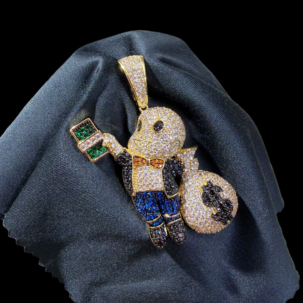 Iced Out Money Man Pendant