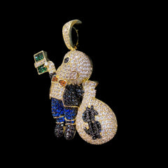 Iced Out Money Man Pendant
