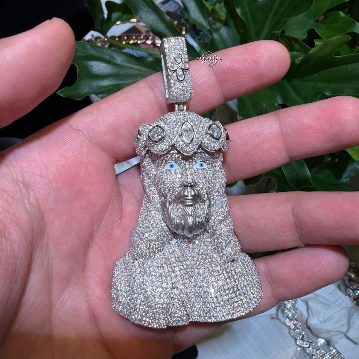 Moissanite Custom Jesus Pendant